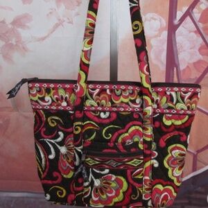 Vera Bradley Floral Yellow Orange & Multi Purse Handbag Retired Pattern